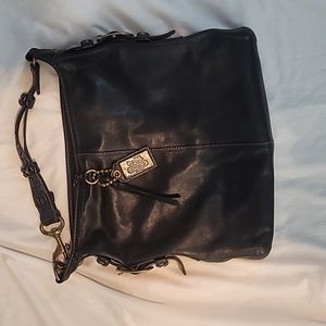 Vintage Black Coach leather shoulder bag